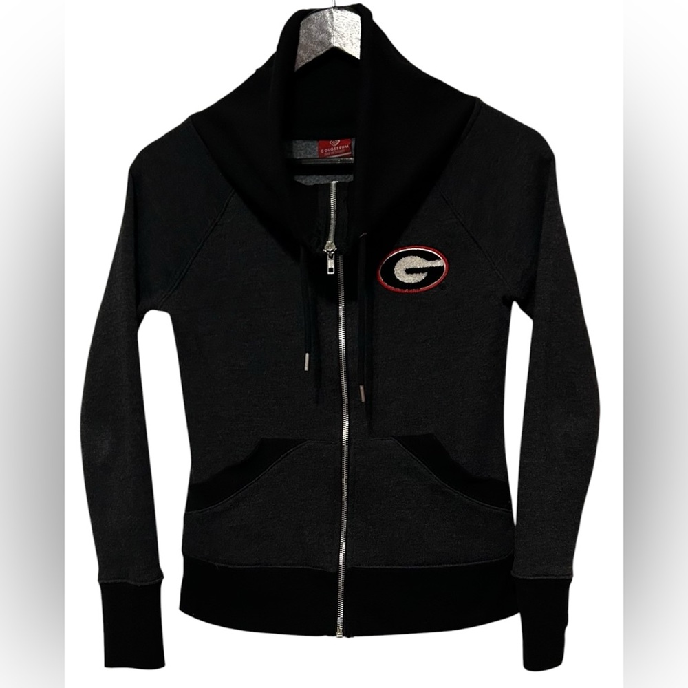 Women’s Colosseum Georgia Bulldog Full Zip Sweatshirt SZ XS